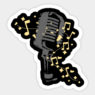 Microphone and music Sticker